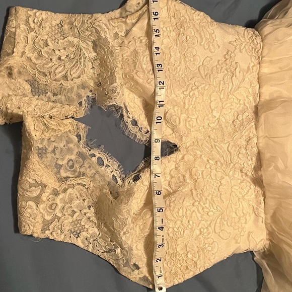 JIM HJELM Wedding Dress Tea Length Designer Retro - Picture 14 of 16